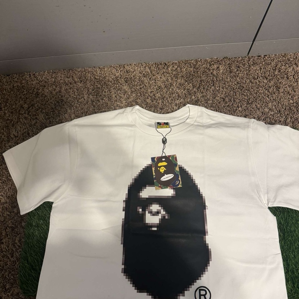 A Bathing Ape White Graphic Tee